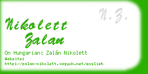 nikolett zalan business card