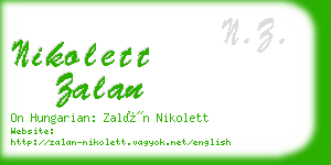 nikolett zalan business card